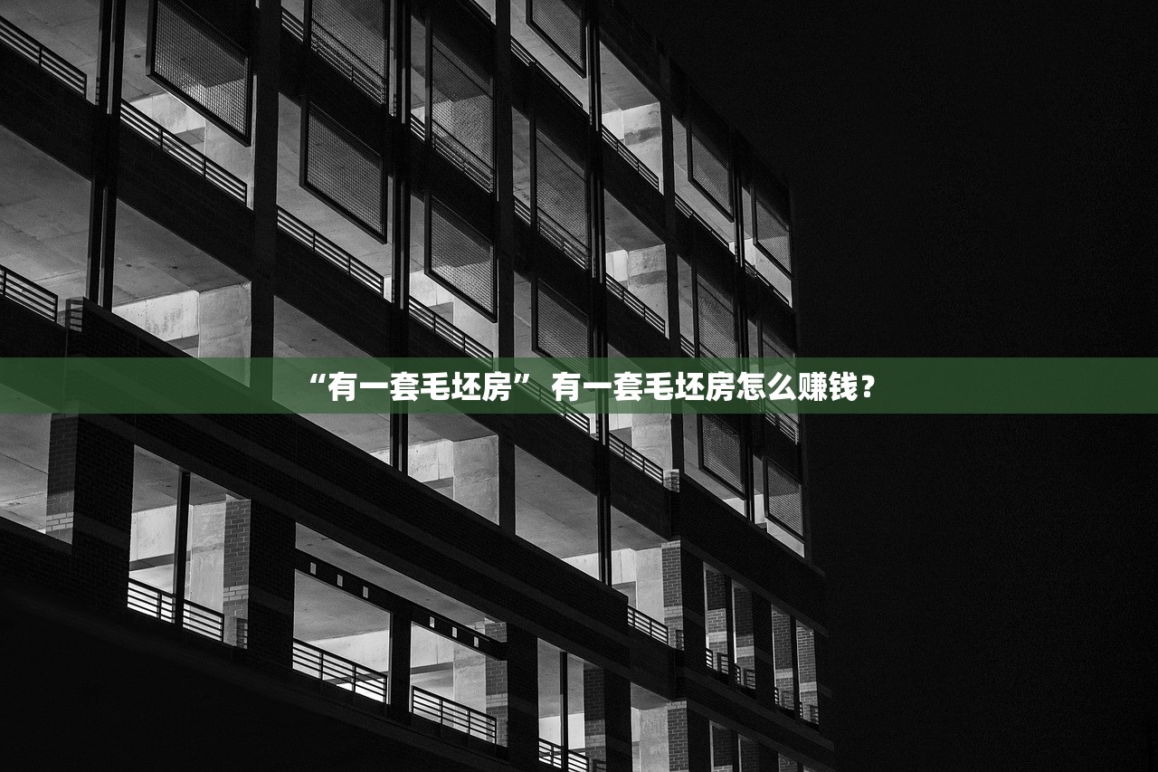 “有一套毛坯房” 有一套毛坯房怎么赚钱？