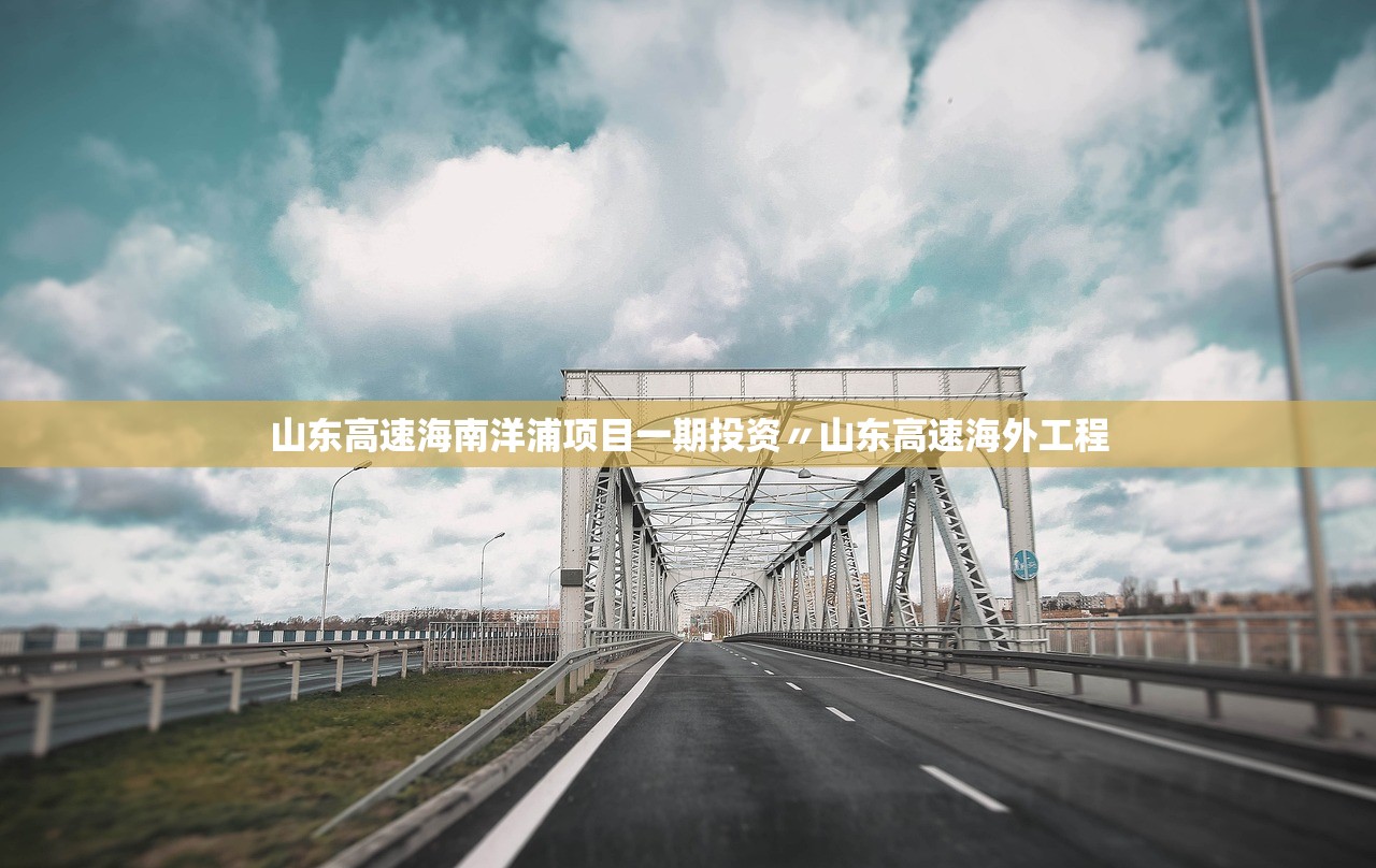 山东高速海南洋浦项目一期投资〃山东高速海外工程